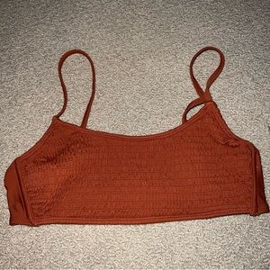 Xhilaration Rust Scoop Bathing Suit Top